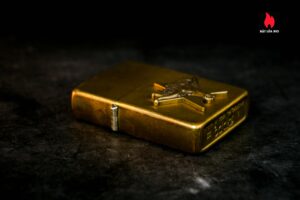 Zippo La Mã 1992 – Đồng Nguyên Khối – Không Khắc Tên – Marlboro Longhorns 6