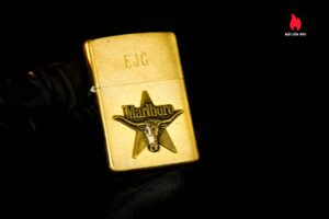 Zippo La Mã 1992 – Đồng Nguyên Khối – Marlboro Longhorns – EJG 11
