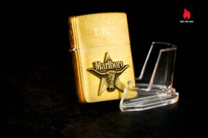 Zippo La Mã 1992 – Đồng Nguyên Khối – Marlboro Longhorns – EJG 13