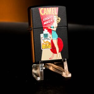 Zippo La Mã 1996 – Camel Cool Mild – Pin Up Girl – Black Matte