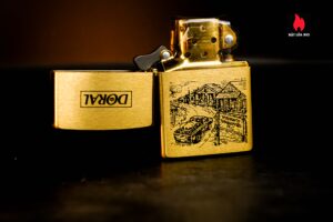 Zippo La Mã 1996 – Đồng Nguyên Khối - Doral Tobaccoville 13