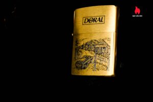 Zippo La Mã 1996 – Đồng Nguyên Khối - Doral Tobaccoville 7