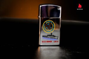 Zippo Slim Xưa 1971 – Cũ – Uss Denver LPD-9 9