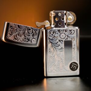 Zippo Slim Xưa 1976 – Venetian – Hoa Văn Ý 15