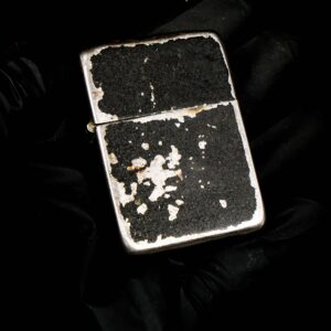 Zippo Xưa 1943 – 1945 – World War II – Black Crackle – Bản Lề 3 Chấu – Cũ 13