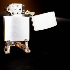 Zippo Xưa 1958 – Cũ – Brushed Chrome – Trơn 2 Mặt – Plain 2