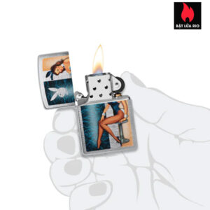 Zippo 48374 - Zippo Playboy Pinup Brushed Chrome 2