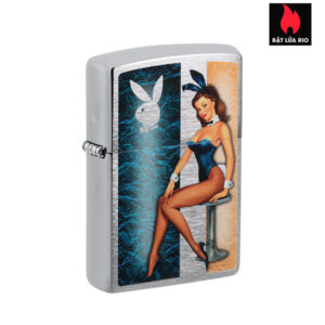 Zippo 48374 - Zippo Playboy Pinup Brushed Chrome