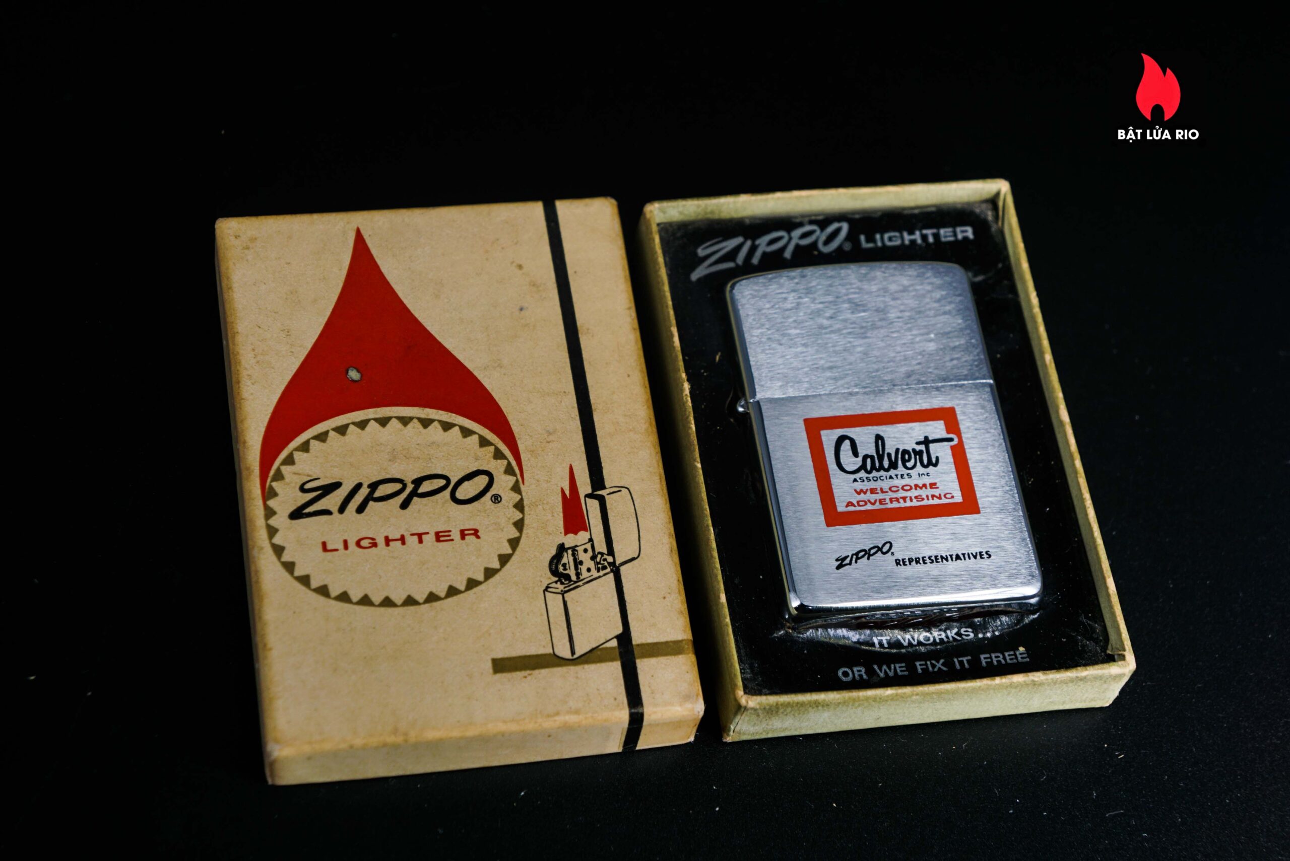 Zippo Xưa 1963 – Salesman Zippo – Calvert Associates Welcome Advertising 1