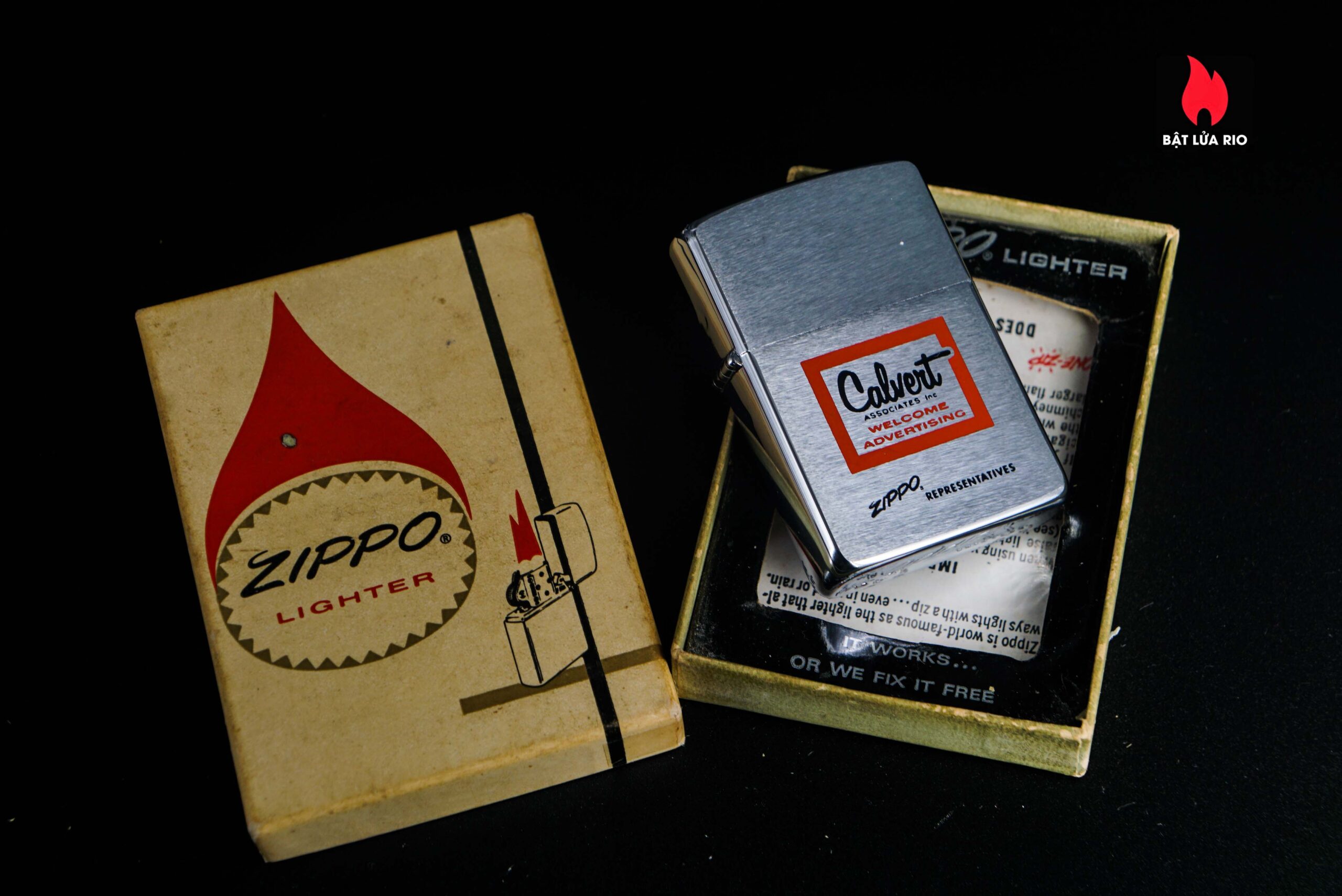 Zippo Xưa 1963 – Salesman Zippo – Calvert Associates Welcome Advertising 2