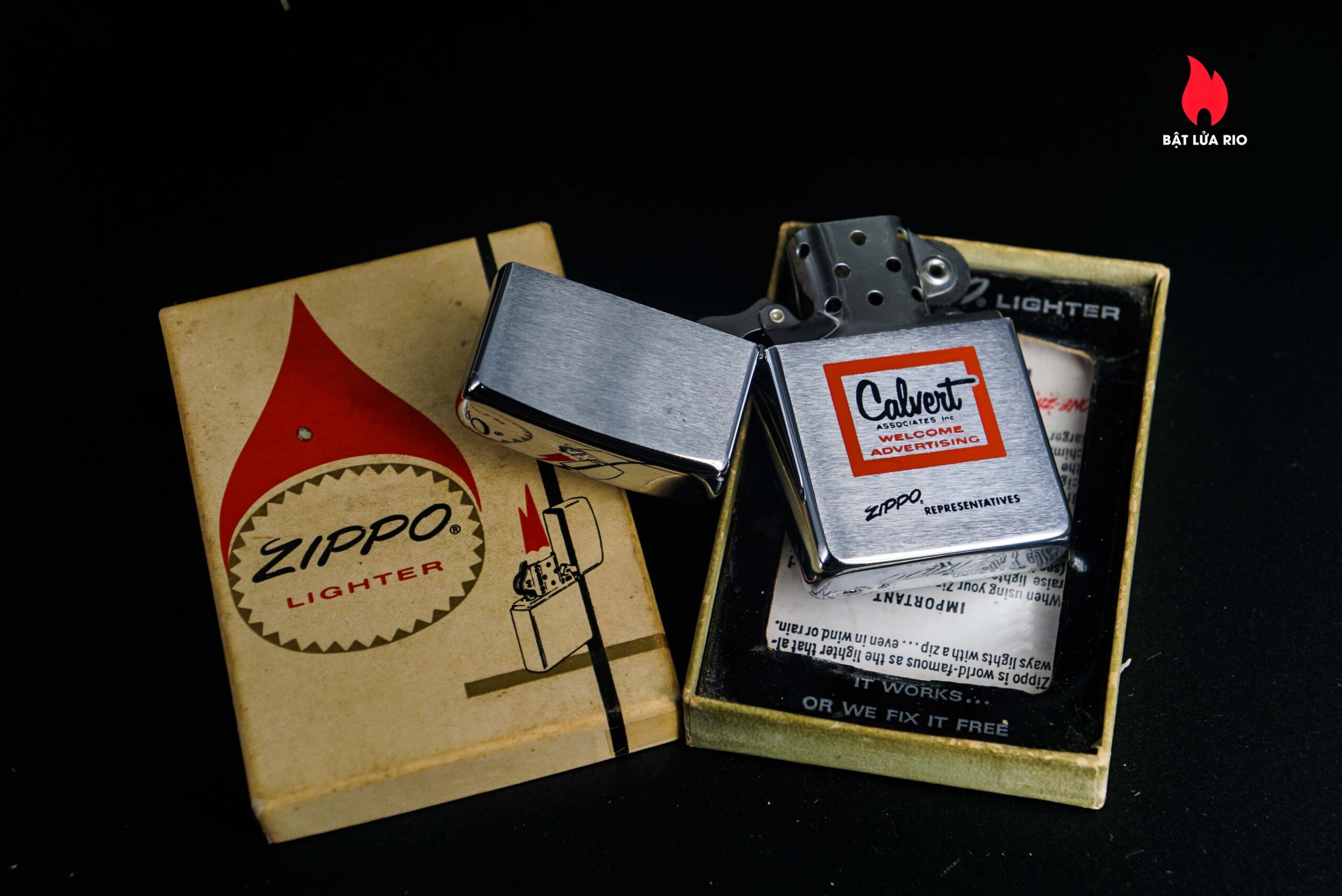 Zippo Xưa 1963 – Salesman Zippo – Calvert Associates Welcome Advertising 3