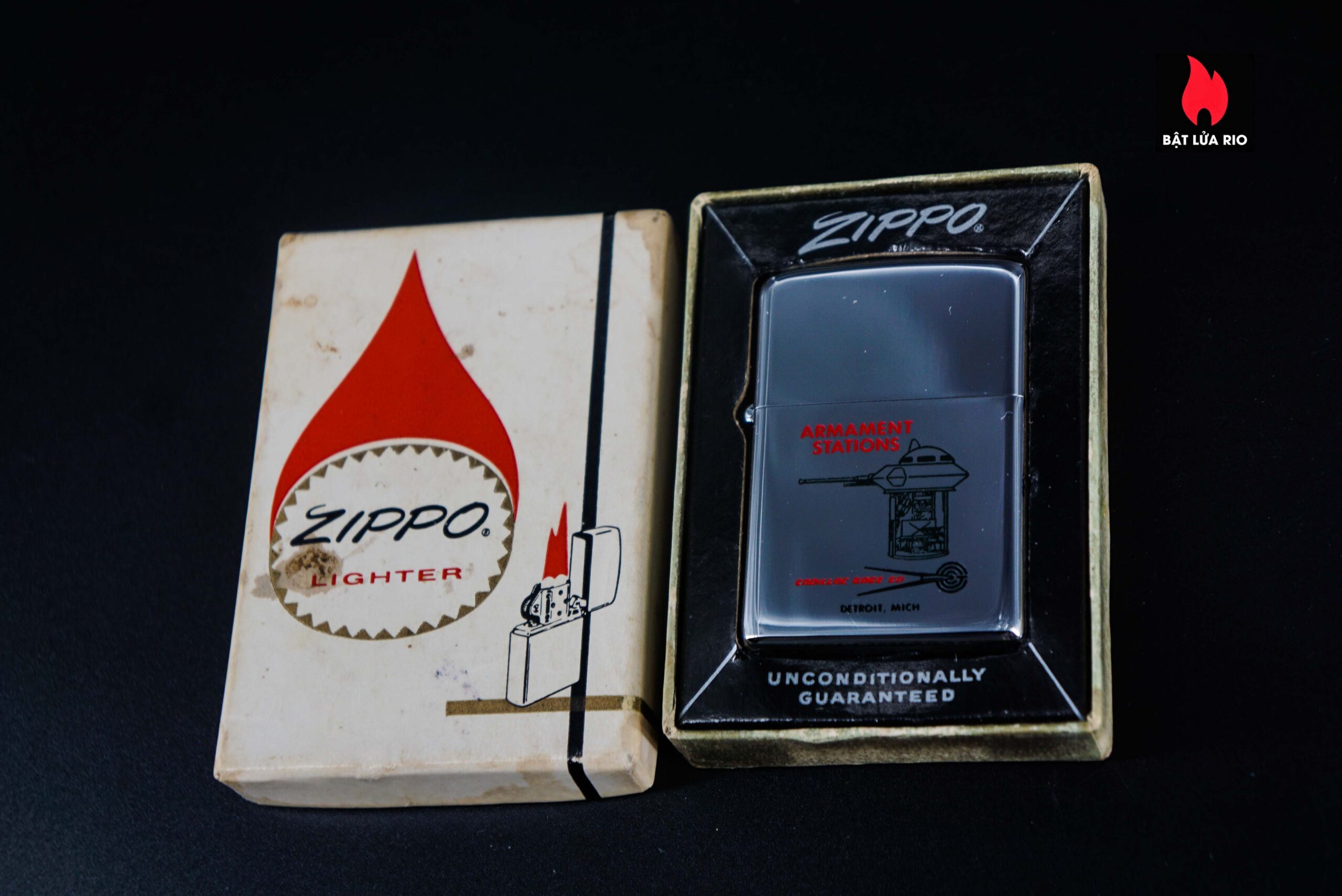 Zippo Xưa 1970 – Armament Stations - Cadillac Gage Co. 1