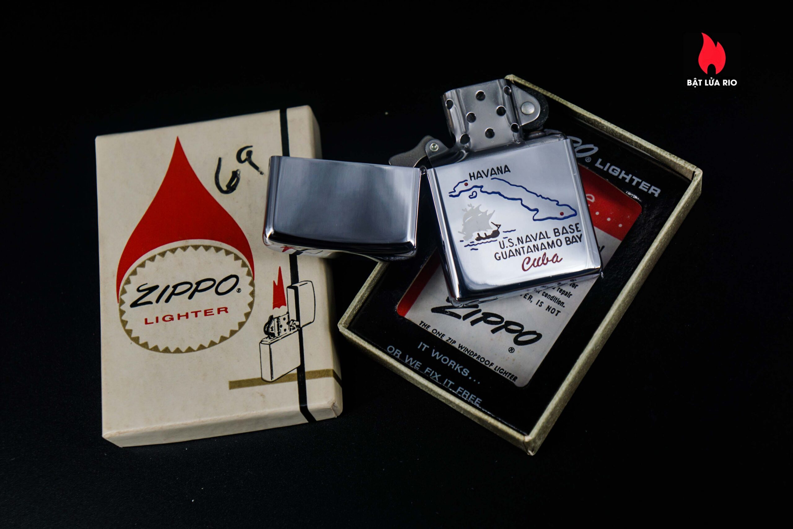 Zippo Xưa 1975 – US Naval Base Guantanamo Bay CUBA 2