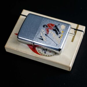 Zippo Xưa 1977 – Skier Skiing Ski Scene – Sport Serries 4