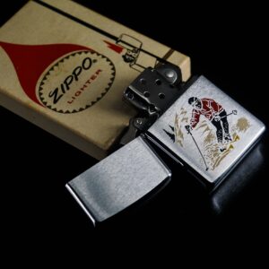 Zippo Xưa 1977 – Skier Skiing Ski Scene – Sport Serries 5