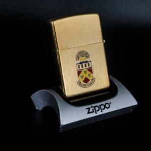 Zippo Xưa 1980 – Golden Elegance Diagonal Swirl Regular – USS Roanoke AOR-7 12