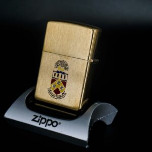 Zippo Xưa 1980 – Golden Elegance Diagonal Swirl Regular – USS Roanoke AOR-7 13