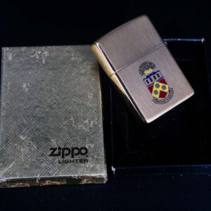 Zippo Xưa 1980 – Golden Elegance Diagonal Swirl Regular – USS Roanoke AOR-7 4
