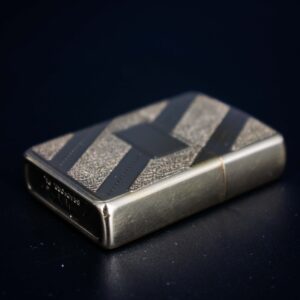 Zippo Xưa 1980 – Golden Elegance Diagonal Swirl Regular – USS Roanoke AOR-7 8