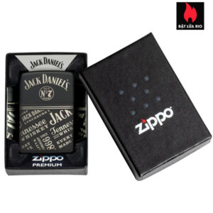 Zippo 46279 - Zippo Jack Daniel's® Logos & Slogans Laser 360° Black Matte 3