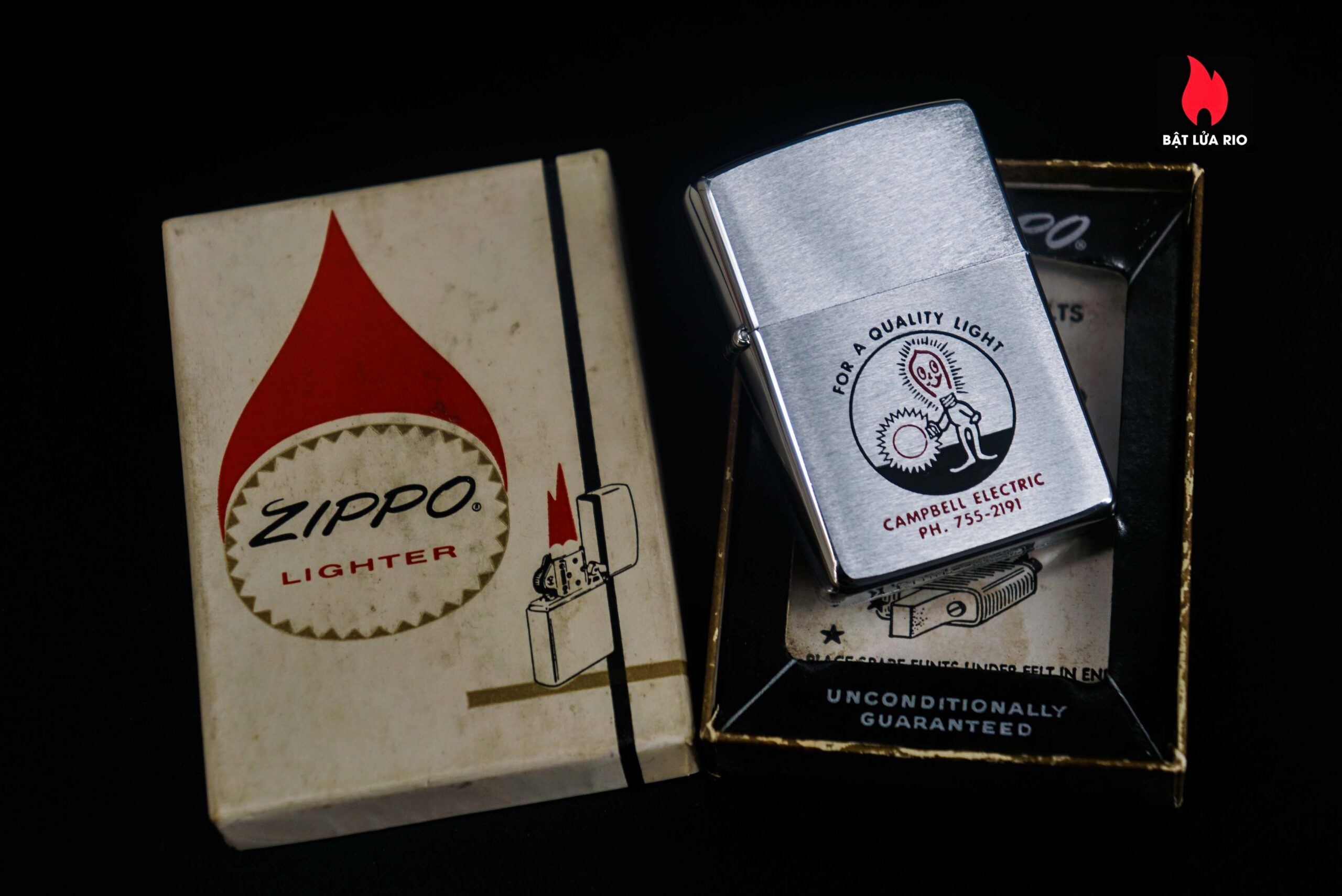 Zippo Xưa 1965 – Campbell Electric FOR A QUALITY LIGHT 1