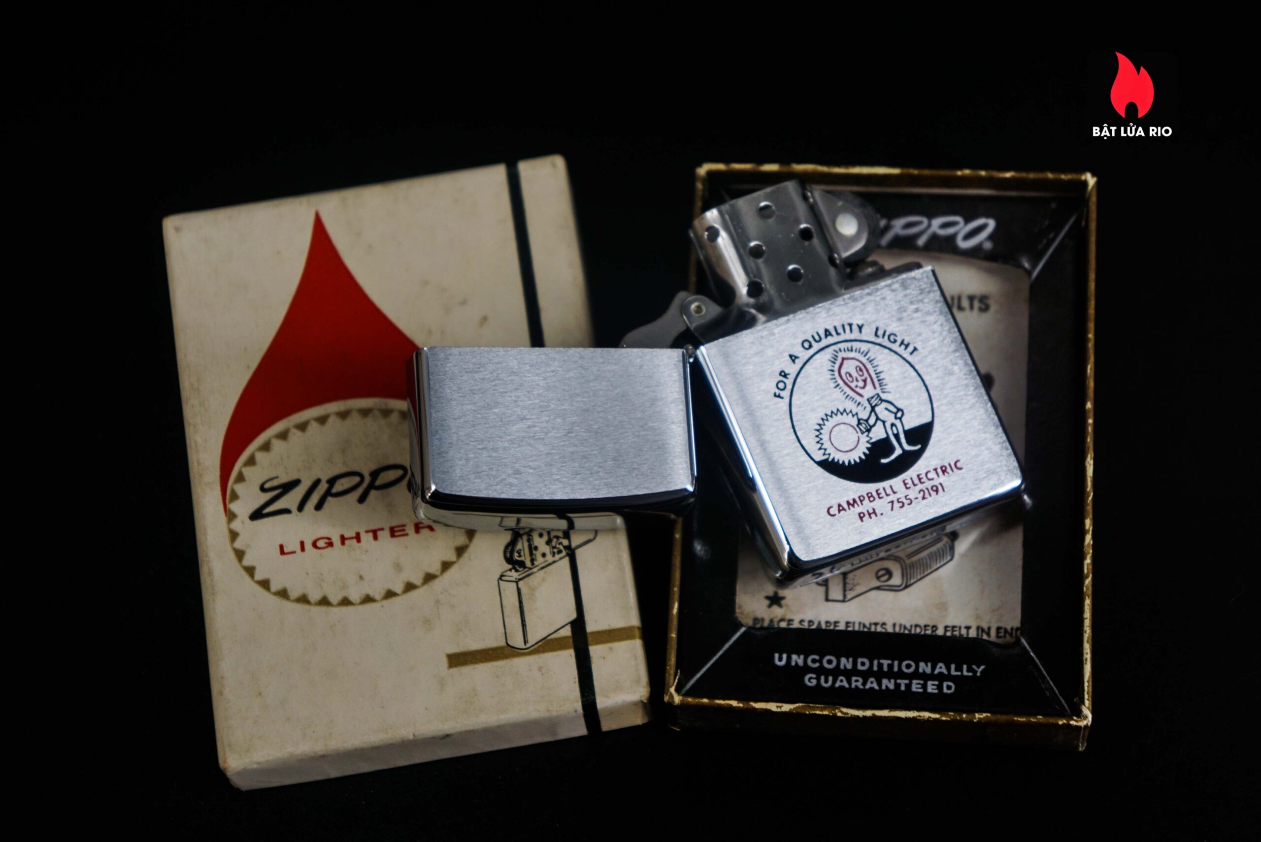 Zippo Xưa 1965 – Campbell Electric FOR A QUALITY LIGHT 2