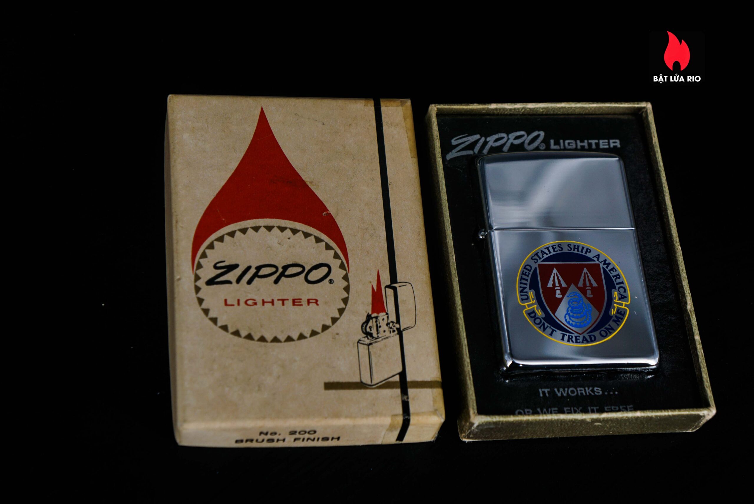 Zippo Xưa 1968 – United States Ship America – Don’t Tread On Me – USS America CVA 66 1