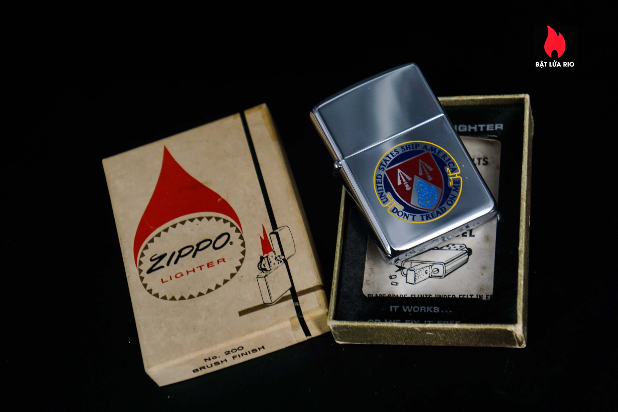 Zippo Xưa 1968 – United States Ship America – Don’t Tread On Me – USS America CVA 66 2