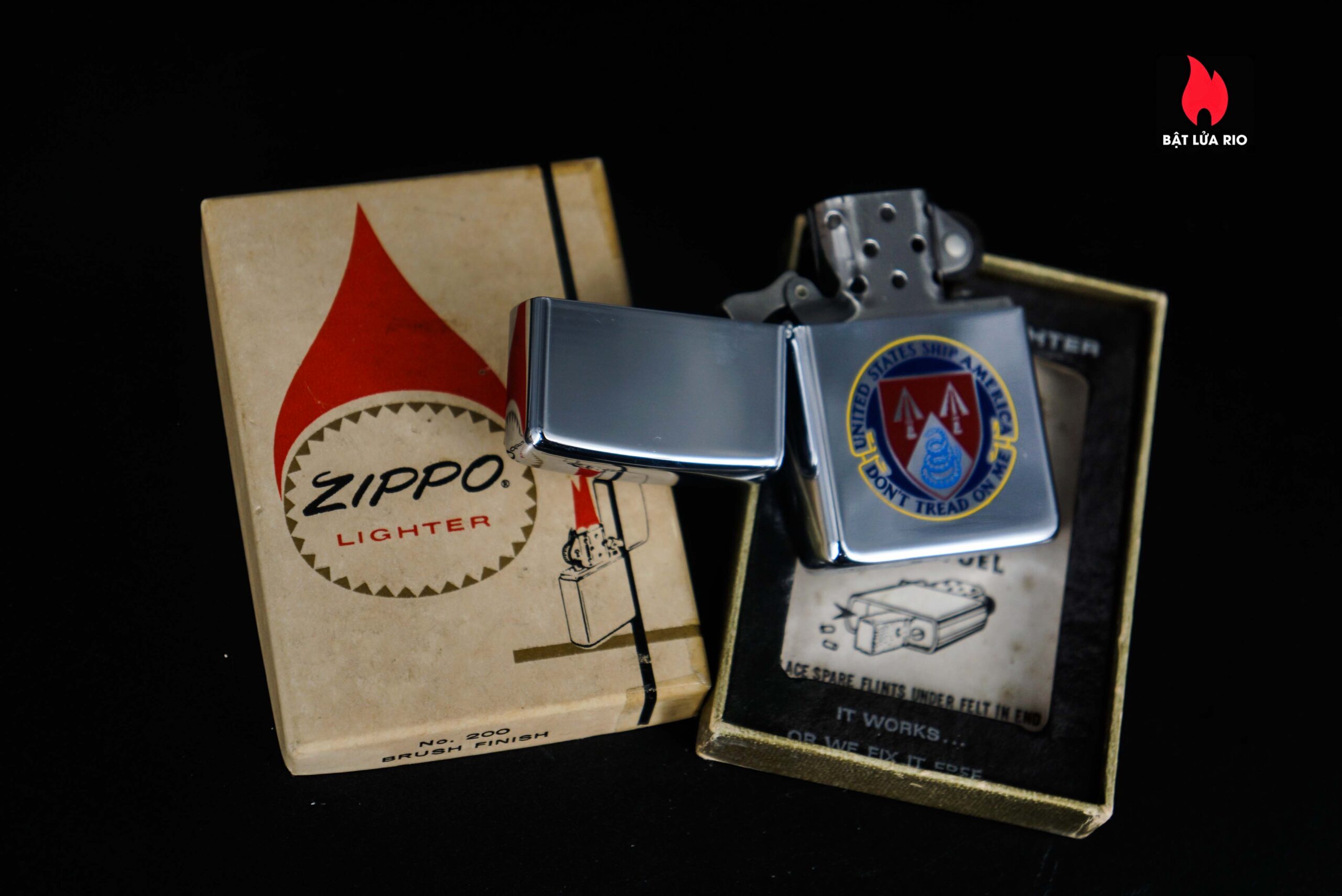 Zippo Xưa 1968 – United States Ship America – Don’t Tread On Me – USS America CVA 66 3