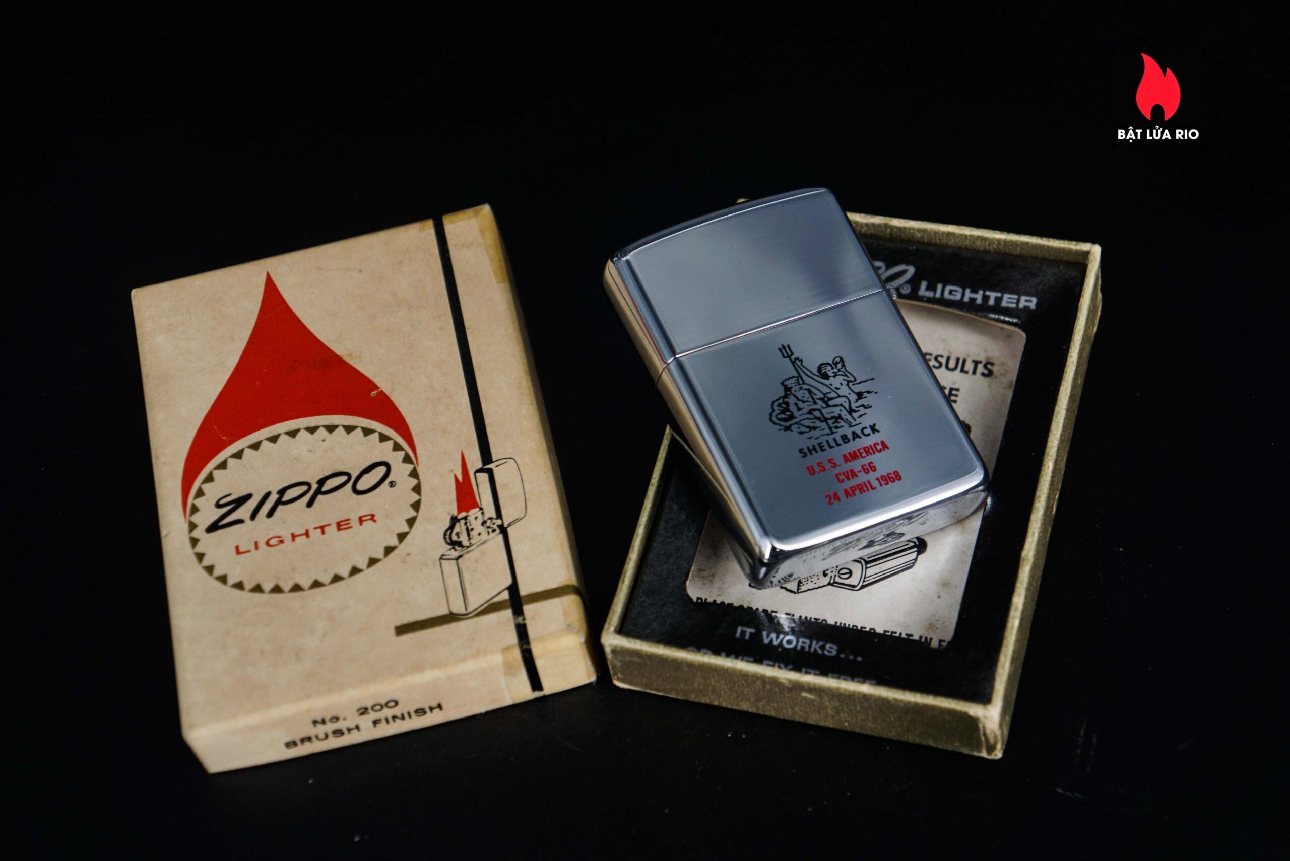 Zippo Xưa 1968 – United States Ship America – Don’t Tread On Me – USS America CVA 66 4
