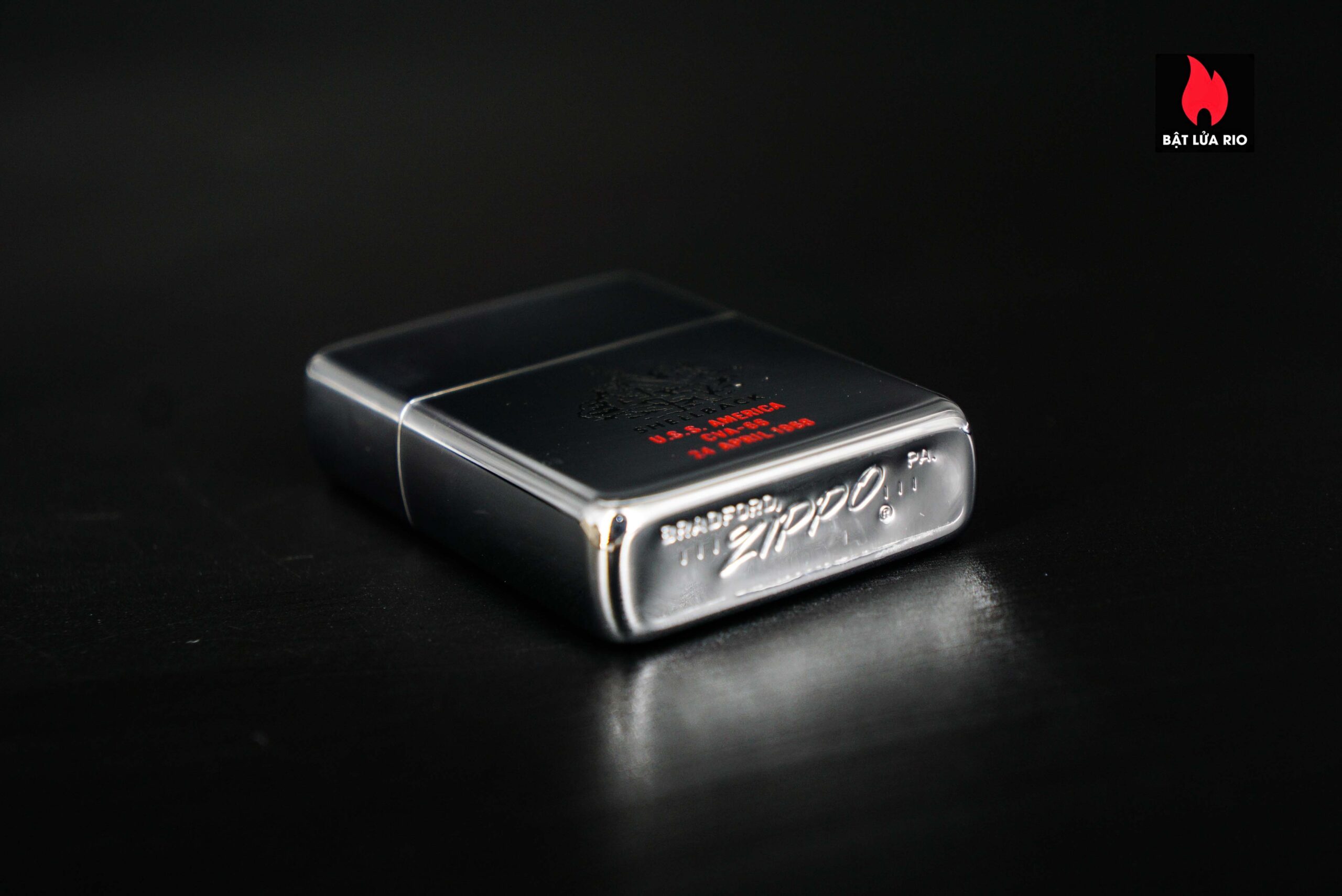 Zippo Xưa 1968 – United States Ship America – Don’t Tread On Me – USS America CVA 66 6