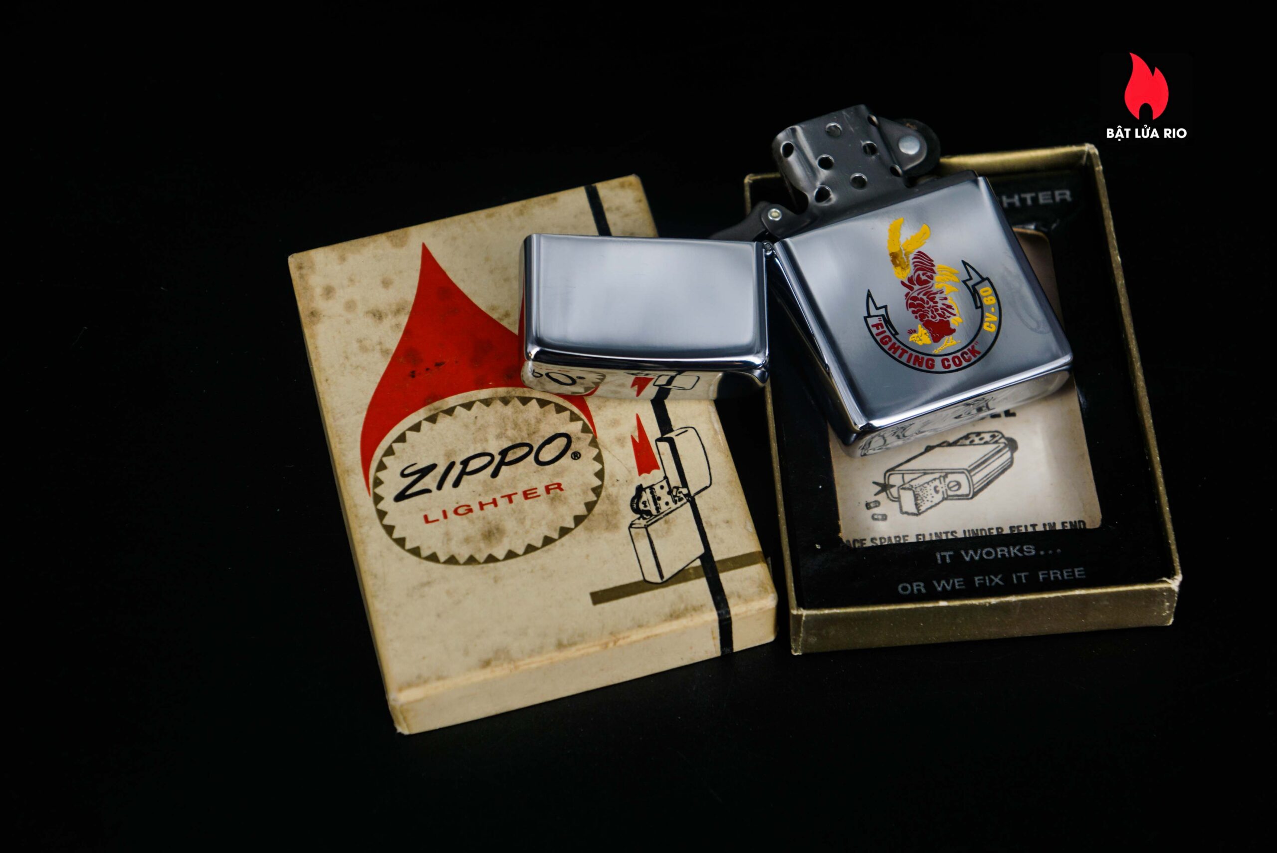 Zippo Xưa 1975 – USS Saratoga (CV-60) "Fighting Cock" 34 Zippo Xưa 1975 – USS Saratoga (CV-60) "Fighting Cock" 3