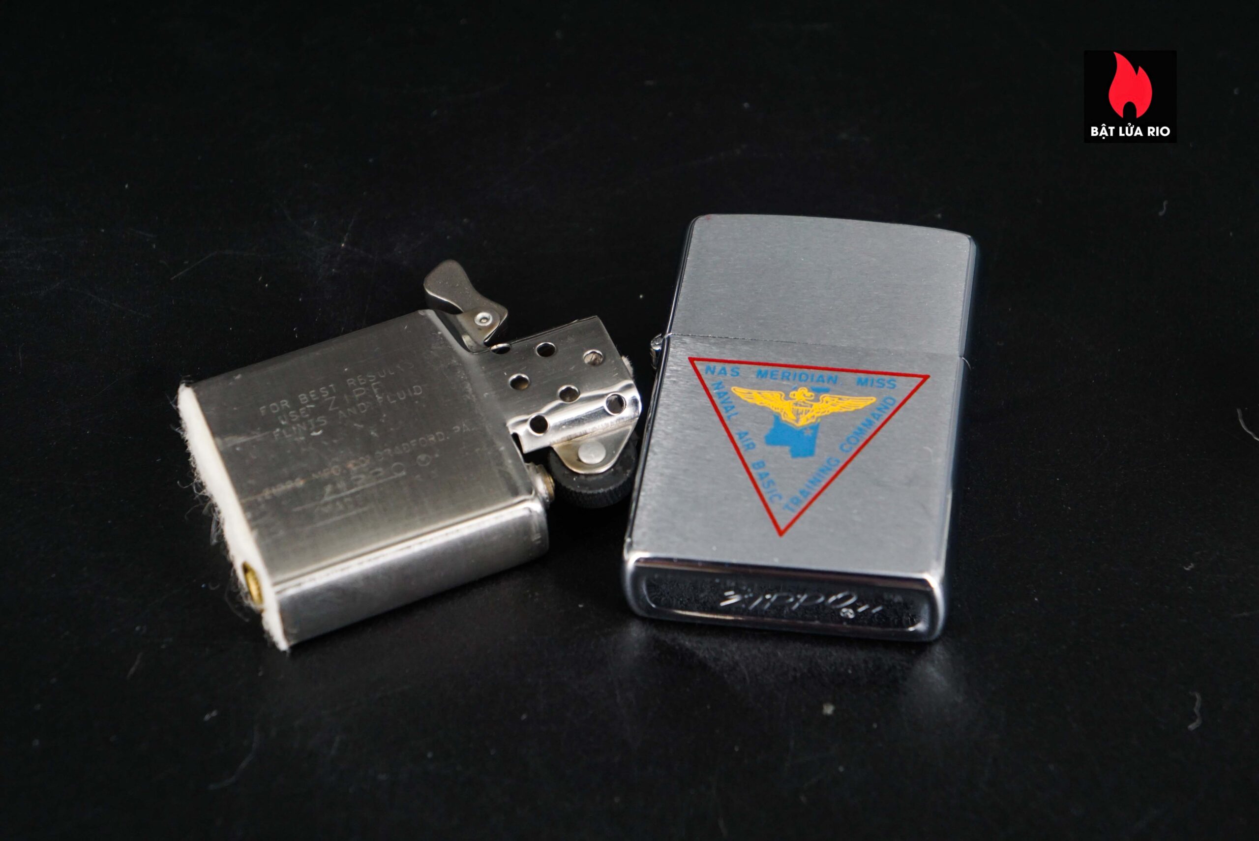 Zippo Xưa 1977 – Nas Meridian Miss. Training Command Naval Air Basic Training 10