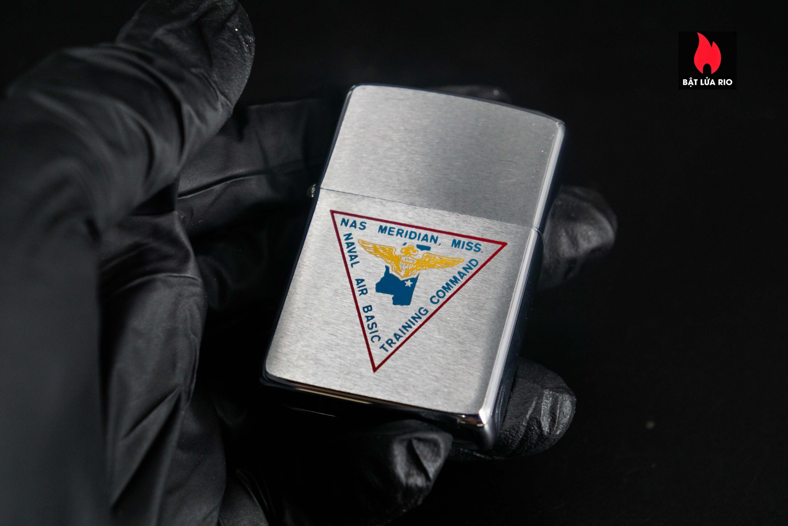 Zippo Xưa 1977 – Nas Meridian Miss. Training Command Naval Air Basic Training 9
