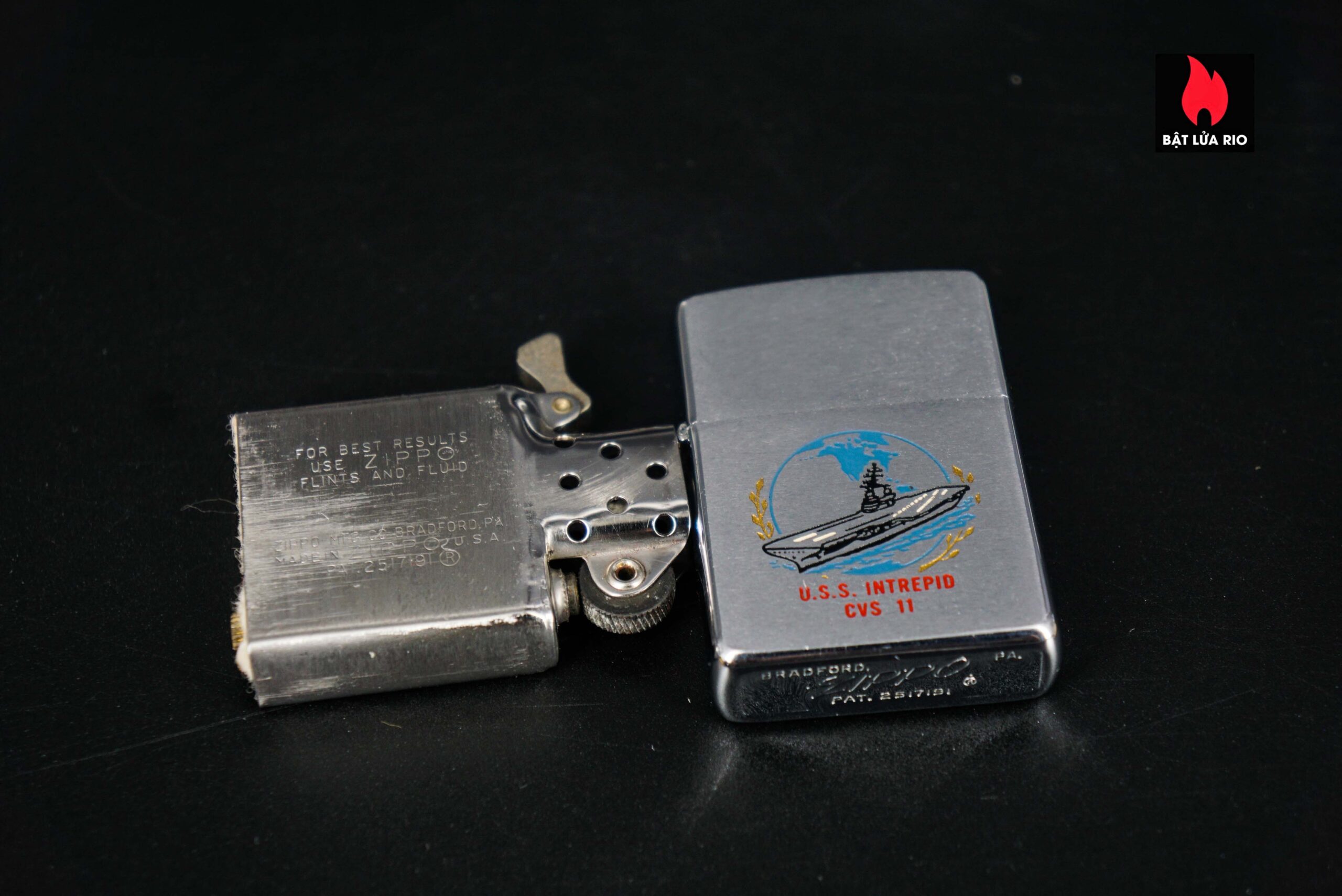 Zippo Xưa 1964 – USS Intrepid CV-11 – Cũ 9