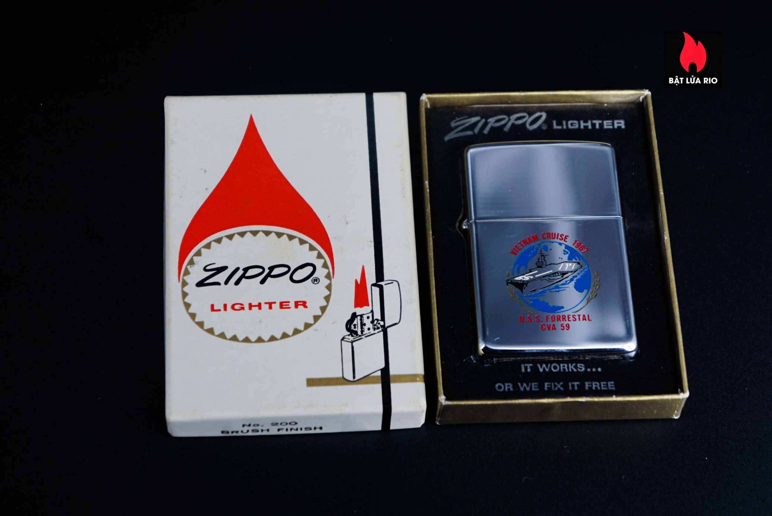 Zippo Xưa 1967 – VietNam War – VietNam Cruise 1967 – USS Forrestal CVA-59 – Tonkin Gulf 2 Zippo Xưa 1967 – VietNam War – VietNam Cruise 1967 – USS Forrestal CVA-59 – Tonkin Gulf 1