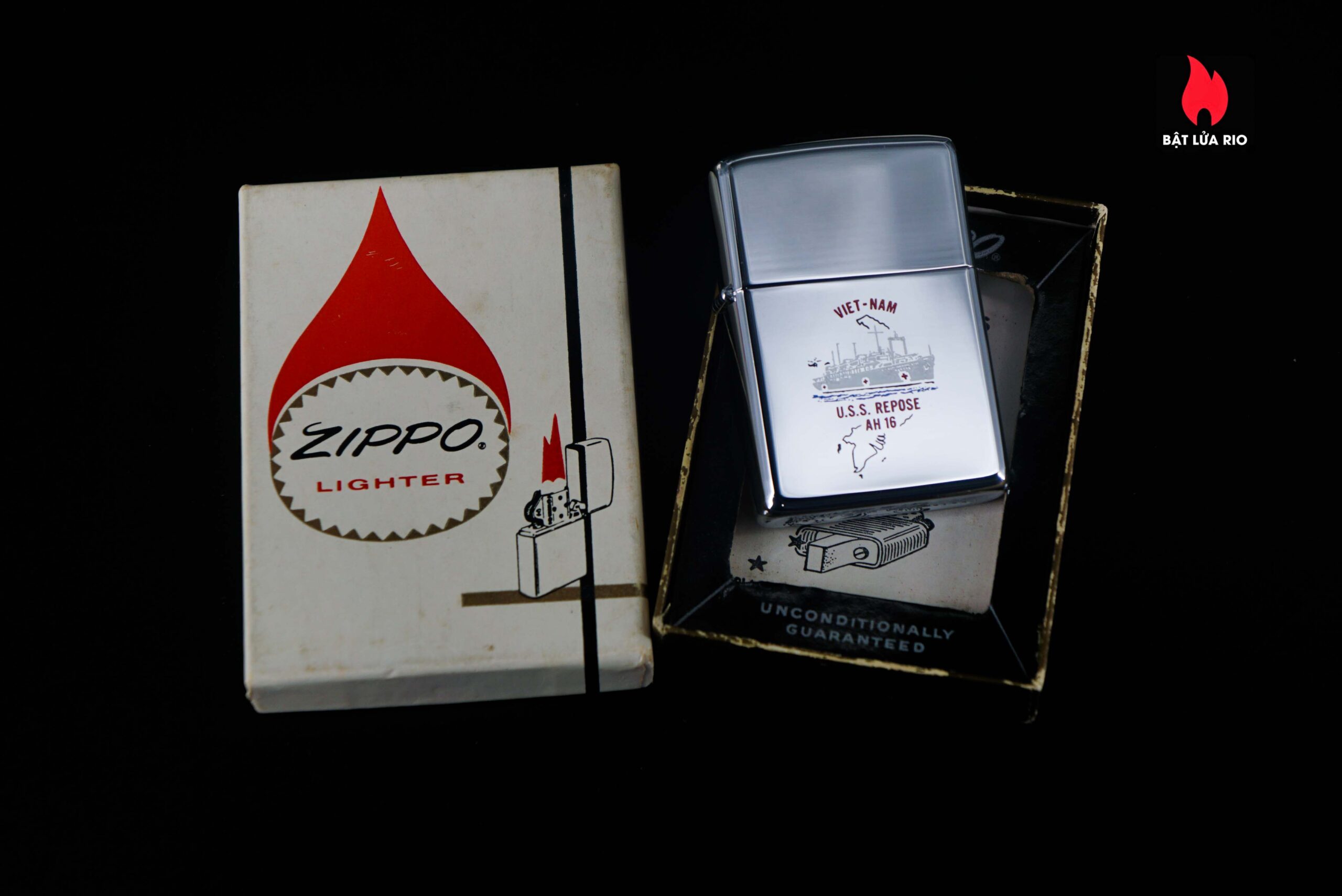Zippo Xưa 1968 – VietNam War – USS Repose (AH-16) 2