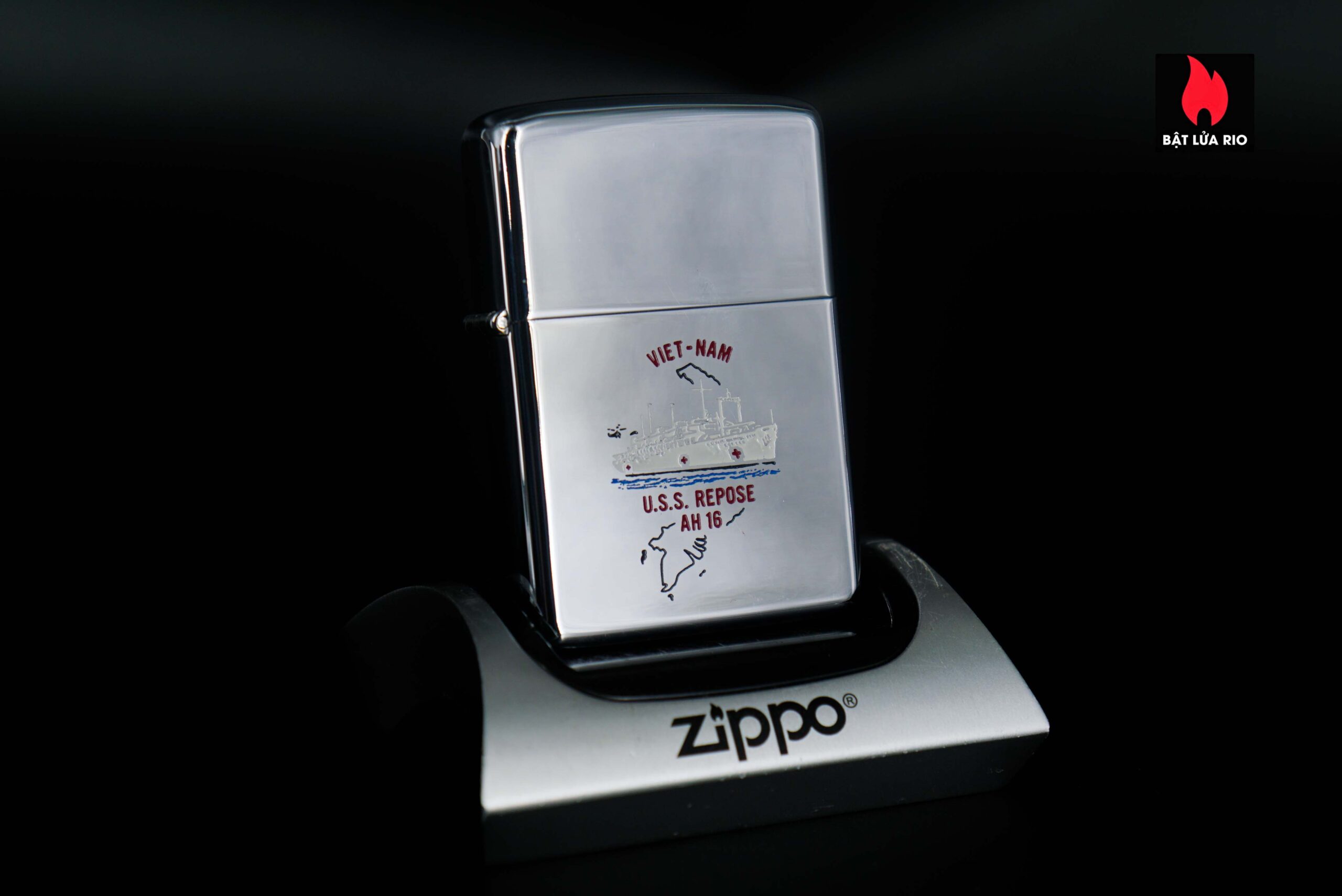 Zippo Xưa 1968 – VietNam War – USS Repose (AH-16)