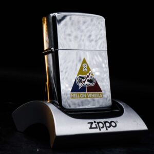Zippo La Mã 1989 – High Polished Chrome – 2nd Armored Division - Hell on Wheels