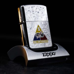 Zippo La Mã 1989 – High Polished Chrome – 2nd Armored Division - Hell on Wheels 6