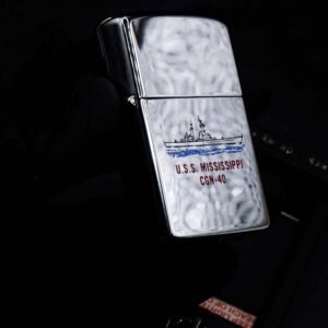 Zippo La Mã 1989 – High Polished Chrome – USS Mississippi CGN-40 12