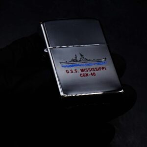 Zippo La Mã 1989 – High Polished Chrome – USS Mississippi CGN-40 6