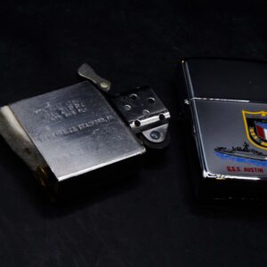 Zippo La Mã 1990 – High Polished Chrome – USS Austin LPD-4 6