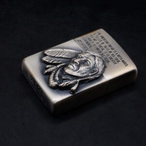 Zippo La Mã 1992 – Antique Silver – American Indian 15