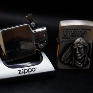 Zippo La Mã 1992 – Antique Silver – American Indian 8