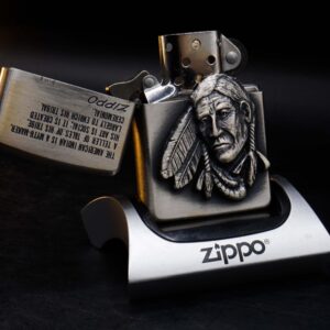Zippo La Mã 1992 – Antique Silver – American Indian 9