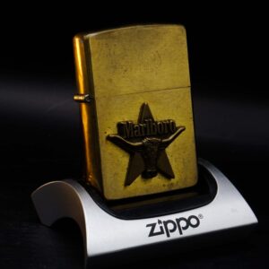 Zippo La Mã 1992 – Đồng Nguyên Khối – Marlboro Longhorns – VWR