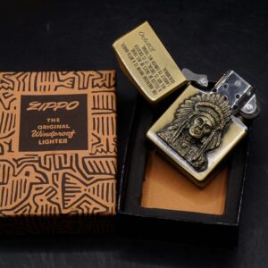 Zippo La Mã 1993 – Antique Brass – American Indian 6
