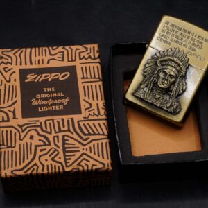 Zippo La Mã 1993 – Antique Brass – American Indian 7