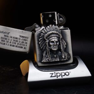 Zippo La Mã 1993 – Antique Silver – American Indian 11